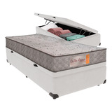 Cama + Box Baú Solteiro Branca Orthoprime D28 Frete Grátis