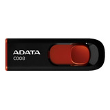 Memoria Usb 2.0 Adata C008 32gb Retráctil Negro - Rojo