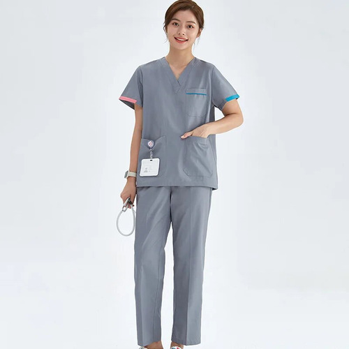 Grey Medical Scrubs, Ropa De Trabajo, Uniformes De Enfermera