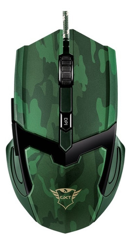 Mouse Gamer Alambrico Trust Gxt 101d Jungle Camo Verde 22793