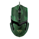 Mouse Gamer Alambrico Trust Gxt 101d Jungle Camo Verde 22793