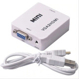 Convertidor Adaptador De Vga A Hdmi  Con Cable De Poder Usb