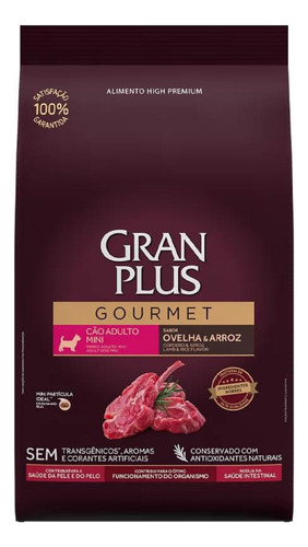 Granplus Ração Gourmet Cães Mini Ovelha E Arroz 3kg