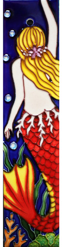 Aquarium Mermaid_right - Azulejo Decorativo De Cerámica - N