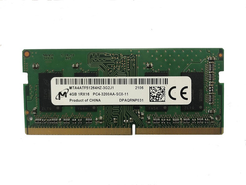 Memorias Ram Micron 4gb Ddr4 3200 Mhz 1.2 Volts