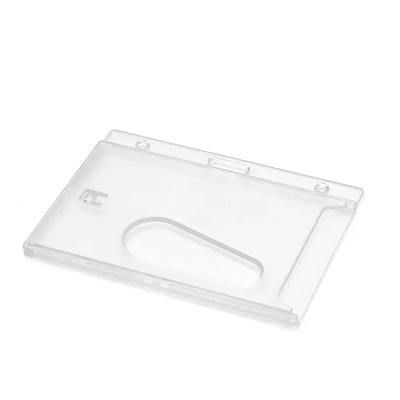 Pack 50 Portagafete Rígido Acrílico Translucido Horizontal | Envío gratis
