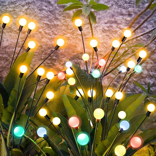 Lámpara Led Solar Firefly Light Para Jardín, 7 Lámparas Que