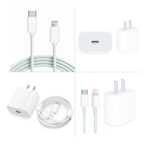 Cargador 20w+cable Usb-c 1m Para iPhone 8 X 11 12 13 14 iPad