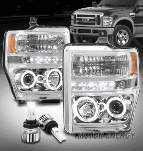 For 08-10 Ford F250 F350 Super Duty Halo Projector Headl Nnc