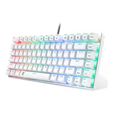 Teclado Gamer Game Factor Qwerty Brown Con Luz Rainbow