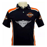 Camiseta Polo Masculina Moto Harley Davidson Envio Imediato