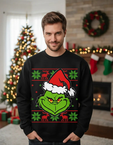 Sueter Navideño Sudadera El Grinch Navidad Aesthetic 395 | Envío gratis