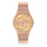 Reloj Swatch Tawny Radiance De Silicona Beige Ss08c102