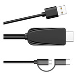 Adaptador De Cable 2 En 1 Tipo C / Micro Usb A Hdmi Para