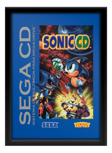 Quadro Sonic Cd Sega Cd Mega Drive Tectoy Br A3 33x45cm