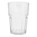 Combo X12 Vasos Facetado 400ml 8,5x12cm Vidrio Durax