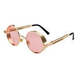 Gafas De Montura Circular De Metal Retro Steampunk Vintage