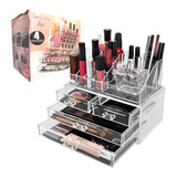 Organizador Joyas Maquillaje Transparente Cajones Plástico 