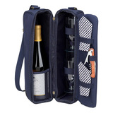 Picnic At Ascot Bolsa De Vino Aislada Con 2 Copas De Vino, S