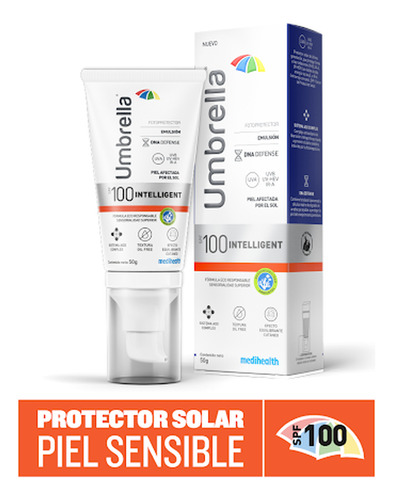 Protector Solar Umbrella Inteligent Crema Spf100+ X 50 Gr