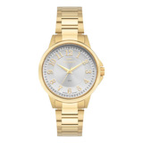 Relógio Technos Feminino Dress Dourado - 2035myx/1k Bisel Prata Fundo Branco