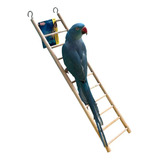 Escalera Para Aves De Madera Con Colgantes 38cm