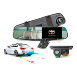 Espejo Retrovisor Dvr Toyota 2 Camaras Sensores Reversa Beep