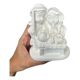 Kit 15 Sagrada Família Presépio Gesso Cru Baby Infantil 