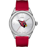 Reloj Timex Athena De La Nfl Para Mujer, 40 Mm, Arizona Card