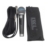 Microfone Profissional Dinâmico Jwl Ba-58s