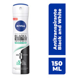 Antitranspirante En Aerosol Nivea Black & White Fresh + Antibacterial 150ml