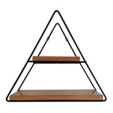 Nicho Prateleira Organizadora Triangular Steel Wood Preto