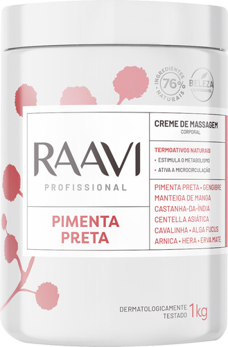 Creme De Pimenta Preta 1kg Redução Medidas,gordura, Celulite