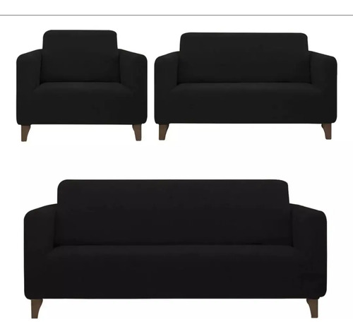 Fundas Para Sala Elásticas Terciopelo Velvet (set 3 Piezas)