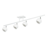 Lampara Sistema Recto Persa 4 Luces Plafon Techo Blanco Cromo Gioluce 2891-4