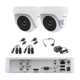 Kit Cctv 2 Cámaras Domo 1080p Dvr 4 Canales Baluns Hikvision