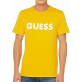 Guess Labyrinth Cn Tee, Camiseta Hombre, Amarillo (yellow)