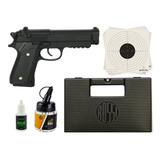 Pistola Airsoft Full Metal Pt92 + Case + Alvos + Bbs + Óleo