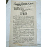 Documento Antiguo 1944 Pacto Arcoiris Magallanes 