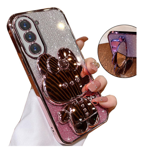 Funda Para Samsung Soporte Espejo Cosmético Mujer Brillantes