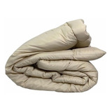 Acolchado Fidelna A2 2 Plazas Diseño Liso Color Beige De 190cm X 230cm