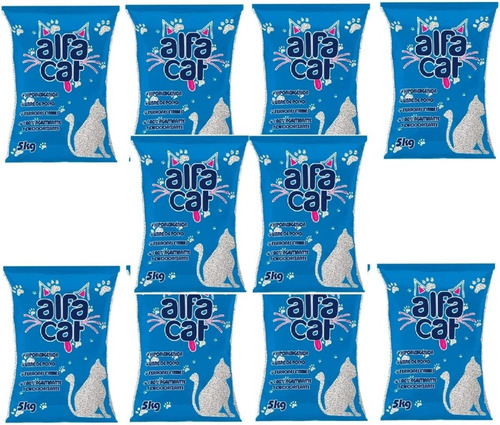 Arena Para Gato Alfa Cat Premium Pack 10 Bolsas De 6kg