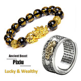 Set Pulsera Y Anillo Feng Shui Suerte Abundan Prosperidad G