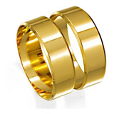 Aliança De Noivado Ou Casamento Em Ouro 18k -8 Mm -12 Gr