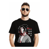 Polera Naruto Sasuke Uchiha Kimono Anime Impresión Directa