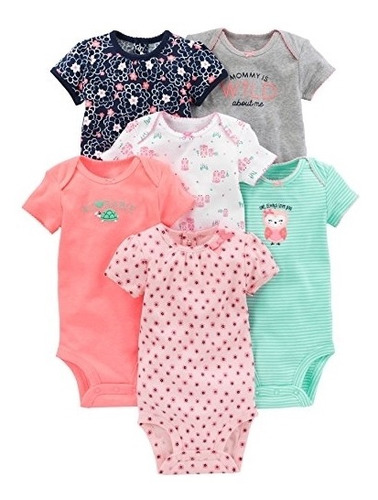 Ropa Para Bebe Bodys Para Niñas Paquete De 6 Talla 3-6 Meses