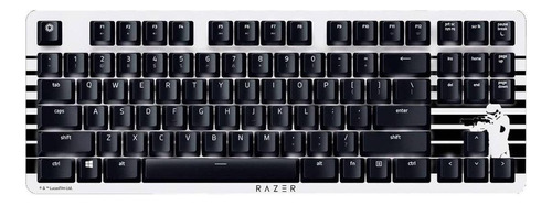 Teclado Gamer Razer Blackwidow Lite Qwerty Razer Orange Inglés Us Color Stormtrooper Edition Con Luz Blanca