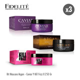 Mascara De Caviar Argan Killfrizz Fidelite Kit X3 250ml Pel