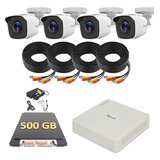 Kit Video Vigilancia  4 Cámaras Metal Hd720p Hikvision 500gb