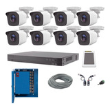 Kit 8 Camaras Hikvision 1080p 2 Mpx Cctv 2 Tb Dvr 8 Ch 4 Mpx